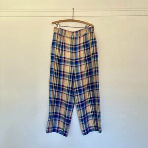 Caron Callahan Linen Adler Pants in Cottage Plaid